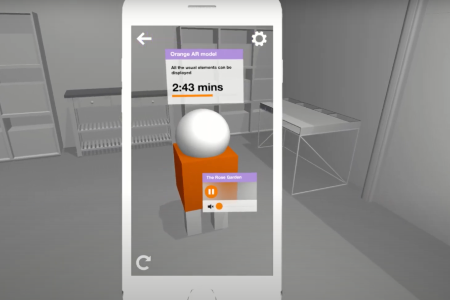 A 3D animation showing best practice guideline for smartphone AR 